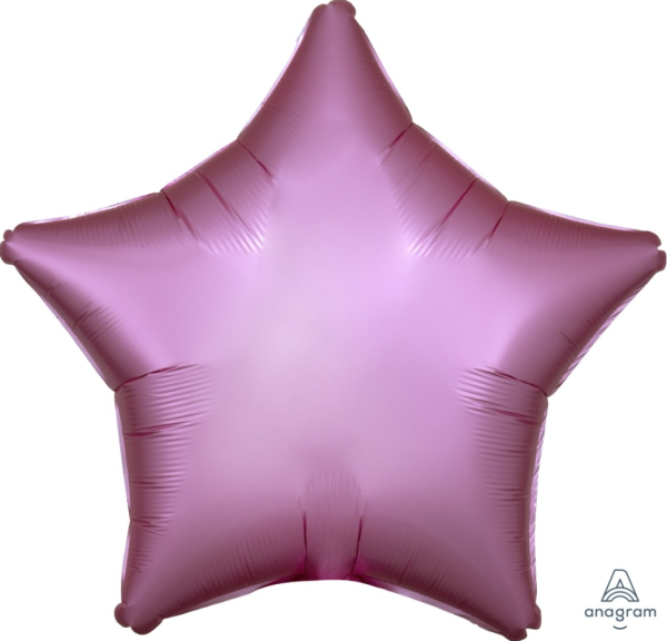 Folienballon - Stern Satin Rosa- ø 48cm
